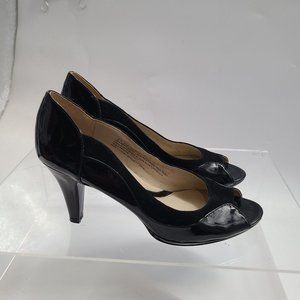 Naturalizer N5 Comfort  Black Patent Leather /Suede Shoes‎ Heels Size 9N Ilyse